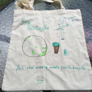 Kids Decorated Organic Cotton Shopping Bag